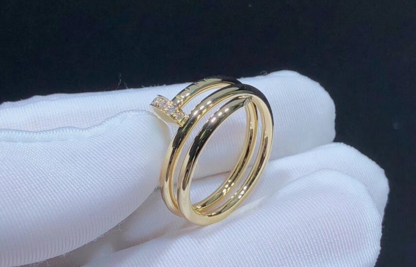 Реплика Juste un Clou ring, double, diamonds из Китая