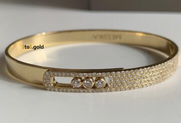 Реплика Messika Move Noa half pavé bangle из Китая
