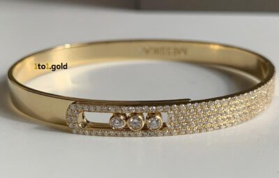 Реплика Messika Move Noa half pavé bangle из Китая