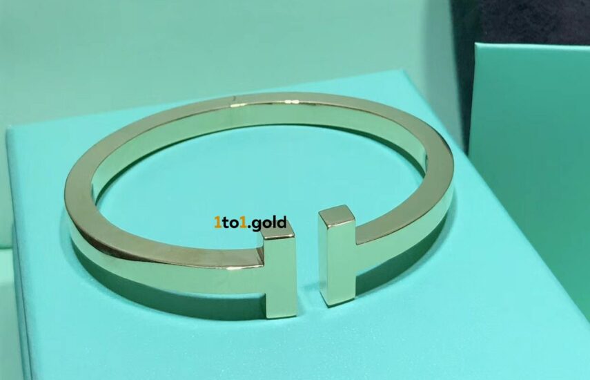 Реплика браслета Tiffany T Square из желтого золота из Китая