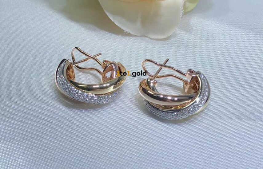 Реплика Серьги Cartier Trinity из Китая