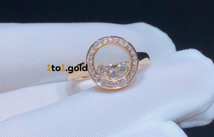 Реплика Кольцо Chopard Happy Diamonds Icons Round из Китая