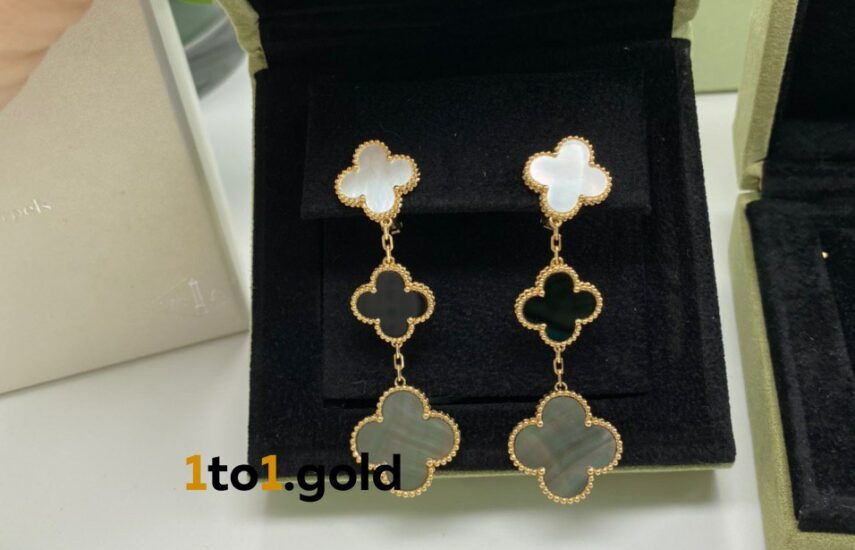 Реплика Vintage Alhambra bracelet & Magic Alhambra earrings & Magic Alhambra long necklace из Китая