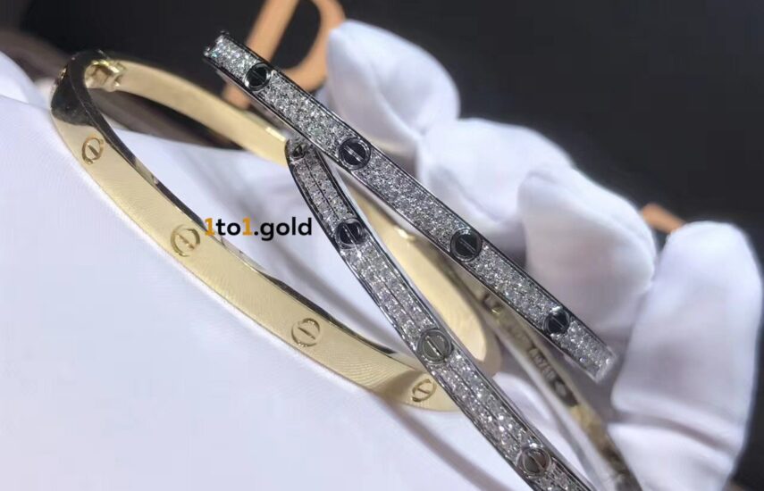 Реплика LOVE bracelet diamond paved ceramic из Китая