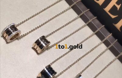 Реплика B.zero1 Necklace yellow Gold / ceramic black / rose Gold / ceramic white из Китая