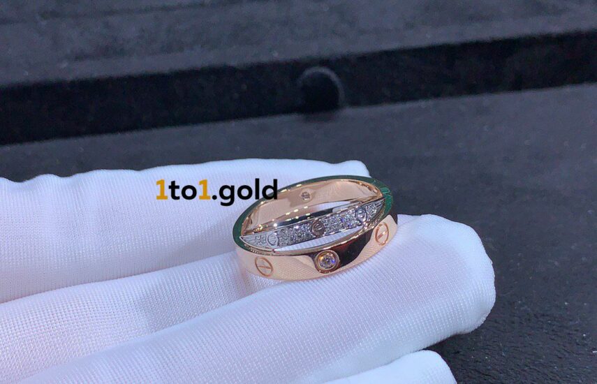 Реплика CARTIER Золотое кольцо из белого золота LOVE из Китая