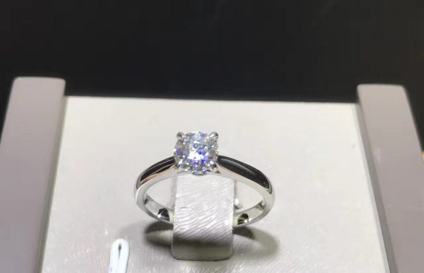 Реплика Помолвочное кольцо Tiffany Harmony™ из платины с бриллиантом круглой огранки из Китая