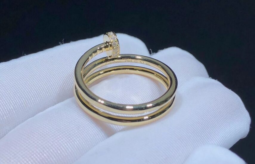 Реплика Juste un Clou ring, double, diamonds из Китая