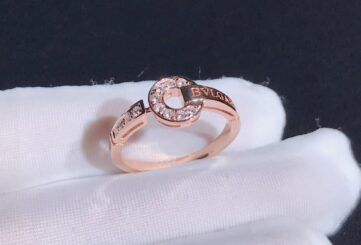 Реплика Кольцо Bvlgari Bvlgari, розовое золото 18 карат, бриллиантовое паве из Китая