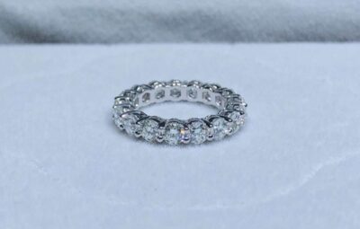 Реплика Кольцо Tiffany & Co из платины 2.1К и 21 бриллианта по кругу из Китая