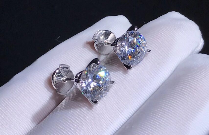 Реплика Пусеты Tiffany & Co. Solitaire с бриллиантами из Китая