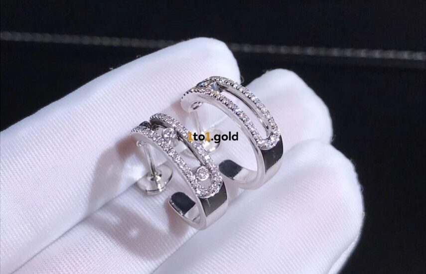 Реплика Move pavé hoop earrings из Китая