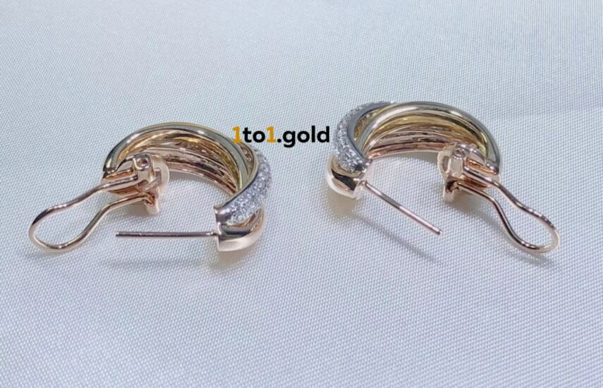 Реплика Серьги Cartier Trinity из Китая