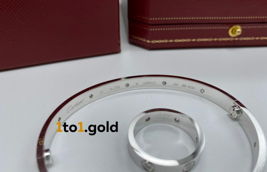 Реплика LOVE bracelet small model 10 diamonds из Китая