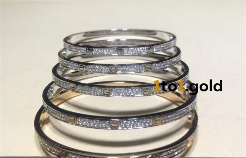 Реплика LOVE bracelet diamond paved ceramic из Китая