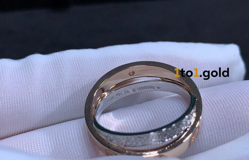 Реплика CARTIER Золотое кольцо из белого золота LOVE из Китая