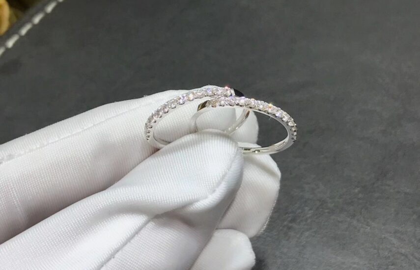 Реплика Обручальное кольцо из платины с полукругом из бриллиантов, 2,2 мм из Китая