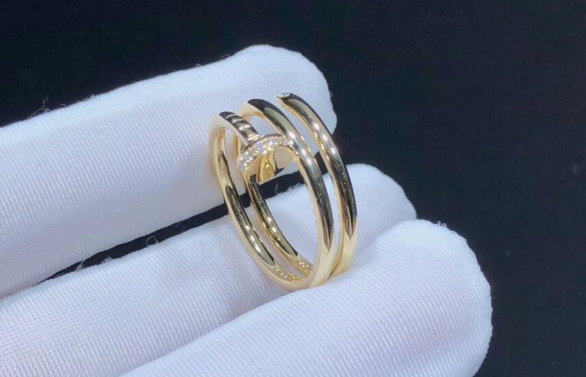 Реплика Juste un Clou ring, double, diamonds из Китая