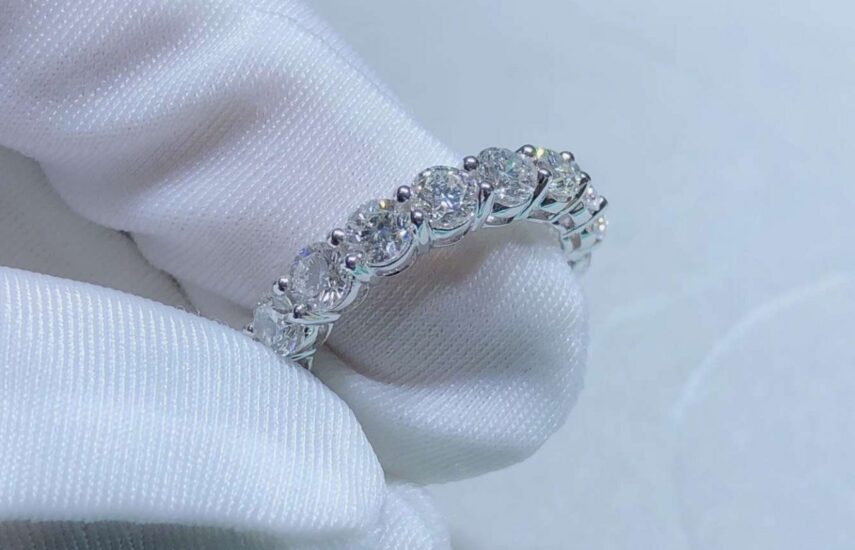 Реплика Кольцо Tiffany & Co из платины 2.1К и 21 бриллианта по кругу из Китая