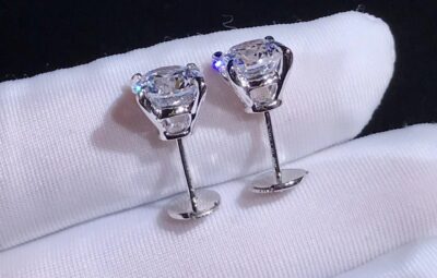 Реплика Пусеты Tiffany & Co. Solitaire с бриллиантами из Китая