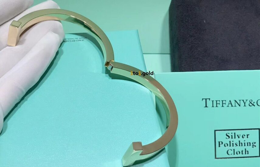 Реплика браслета Tiffany T Square из желтого золота из Китая