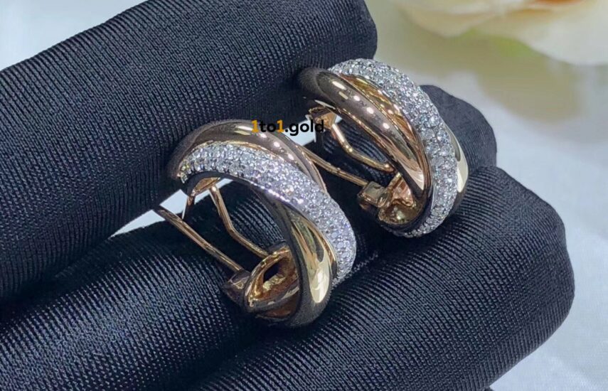 Реплика Серьги Cartier Trinity из Китая