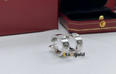 Реплика Cartier LOVE earrings 2 diamonds из Китая