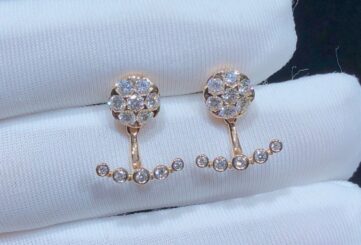 Реплика Серьги Smile из розового золота с бриллиантами из Китая