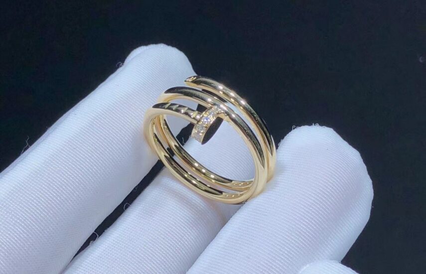 Реплика Juste un Clou ring, double, diamonds из Китая