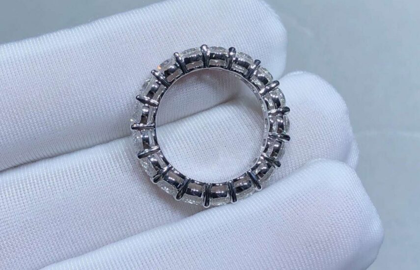 Реплика Кольцо Tiffany & Co из платины 2.1К и 21 бриллианта по кругу из Китая