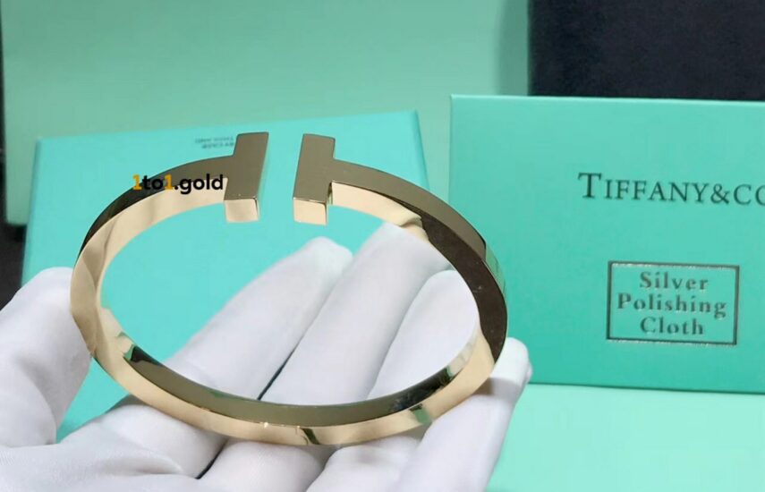 Реплика браслета Tiffany T Square из желтого золота из Китая