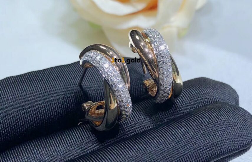 Реплика Серьги Cartier Trinity из Китая