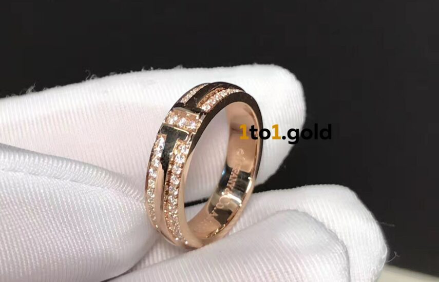 Реплика Tiffany T Narrow Pav Diamond Ring из Китая