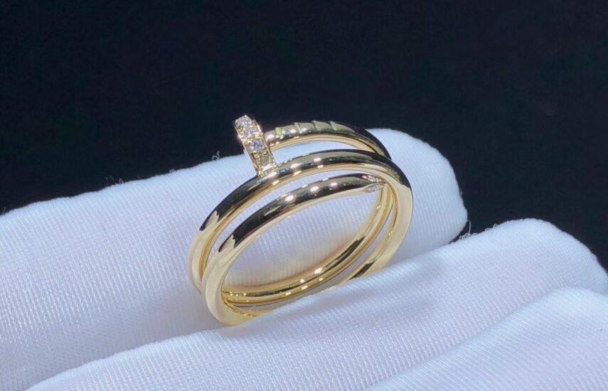 Реплика Juste un Clou ring, double, diamonds из Китая