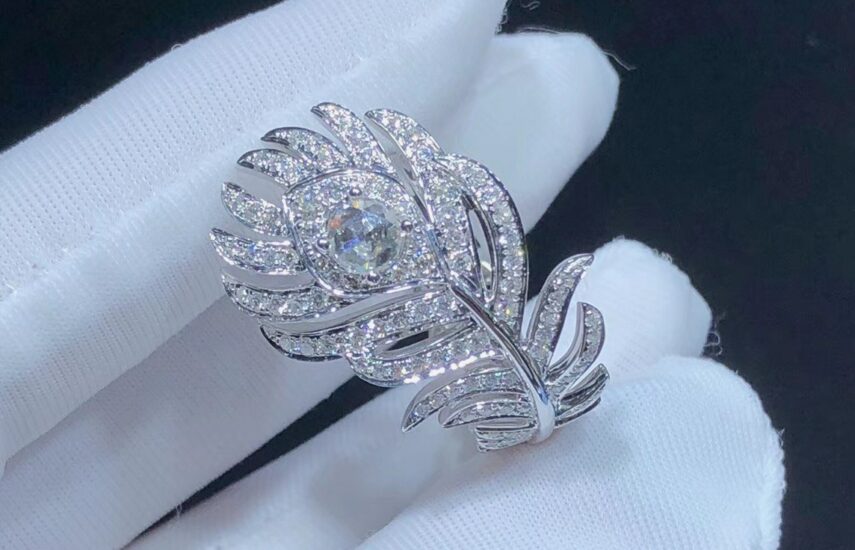 Реплика Кольцо Plume de Paon, малая модель из Китая