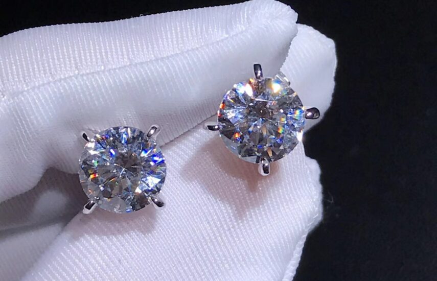 Реплика Пусеты Tiffany & Co. Solitaire с бриллиантами из Китая