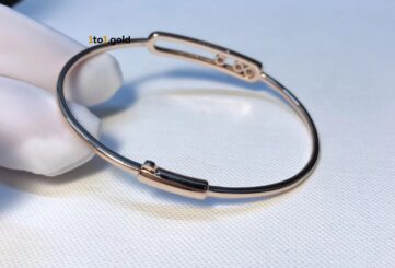 Реплика Тонкий браслет с подвижными бриллиантами MESSIKA Jonc Move из Китая