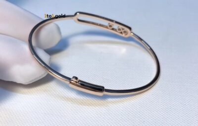 Реплика Тонкий браслет с подвижными бриллиантами MESSIKA Jonc Move из Китая