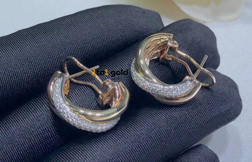 Реплика Серьги Cartier Trinity из Китая