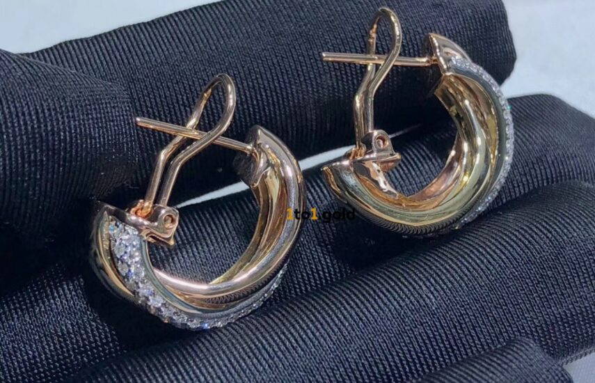 Реплика Серьги Cartier Trinity из Китая